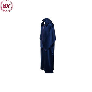 Robe à capuche de luxe style marocain pour hommes, Kaftan bleu foncé - Product Image 4