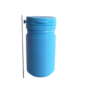 गर्म बिक्री 80ml नीले प्लास्टिक दवा के साथ छेड़छाड़ स्पष्ट गोली बोतल फाड़ टोपी