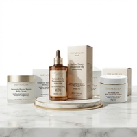 Kit de resurfaçage corporel au rétinol fermenté et AHA, marque privée, gommage spa de luxe, huile corporelle, crème à la céramide, vente en gros