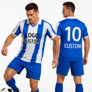 Conjunto <span class=keywords><strong>de</strong></span> Camisetas <span class=keywords><strong>de</strong></span> Fútbol Retro Personalizadas <span class=keywords><strong>de</strong></span> Secado Rápido con Impresión Digital, Servicio OEM para Equipaciones <span class=keywords><strong>de</strong></span> Fútbol del Equipo <span class=keywords><strong>Barcelona</strong></span> - Product Image 1