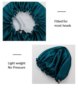 <span class=keywords><strong>Bonnet</strong></span> de cheveux en satin de soie Double couche réversible réglable bande élastique <span class=keywords><strong>bonnet</strong></span> de nuit pour les cheveux naturels et bouclés des femmes - Product Image 5