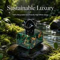 Flacon pulvérisateur de parfum en verre mat de luxe de haute qualité, vert marbre doré, couleur personnalisée, vide, rechargeable, atomiseur de parfum en gros