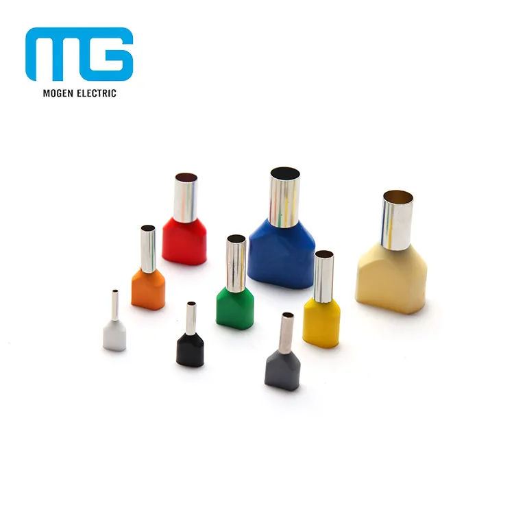 CE Certificate Yellow Red Blue Insulated Pin End Connector Cable Terminals Crimp