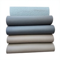 Cuir synthétique en PVC texturé gaufré effet velours de vache, cuir polyuréthane pour canapé, chaise de restaurant, mobilier