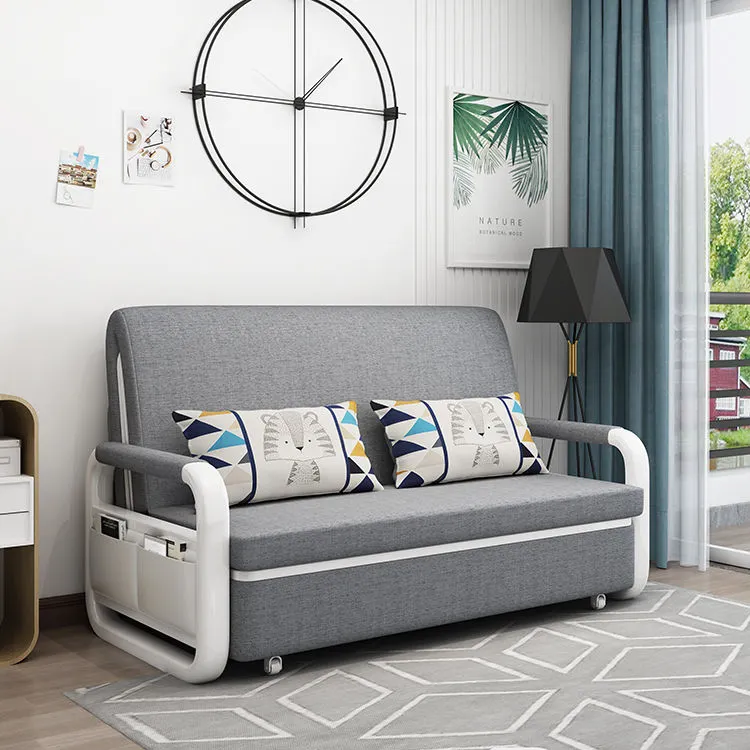 현대 나무 접는 의자 슬리퍼 세 좌석 소파 침대 거실 다기능 Divan