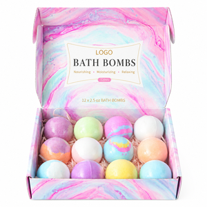 Bombes de bain de haute qualité, 12 pièces, colorées, effervescentes, pour une immersion relaxante, un soin nourrissant, adoucissent la peau, arôme agréable, expérience spa. - Product Image 2