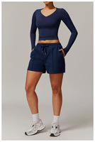 RUIQUWIN-Ensemble de Yoga à Manches Courtes pour Femme, Pantalon d'Extérieur, Ensemble de Fitness, Deux Pièces, Vente Chaude, 2025