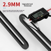 Support d'angle anti-basculement en acier inoxydable brossé de 2,9 mm d'épaisseur pour armoire, connecteur en fer pour étagère de meuble