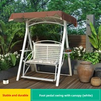 Fauteuil à bascule double suspendu en bambou pour l'extérieur, imperméable et résistant au soleil, pour jardin et cour
