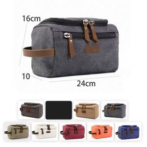 Trousse de Toilette de Voyage pour Hommes - Grande Trousse Suspendue, Style Affaires & Aviation, Pochette Cosmétique en Toile - Product Image 4
