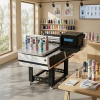 Haute résolution 6090 imprimante uv à plat pour boules bouteilles cartes stylos coffrets cadeaux a1 taille machine d'impression uv