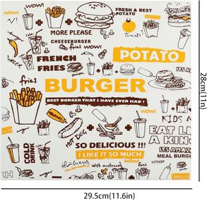China Wholesale Take Out Burger Sandwich <b>Wrapping</b> <b>Paper</b> Fried Fast Food Pe Coated Waterproof Greaseproof Wrap <b>Paper</b> Customized - Product Image 2