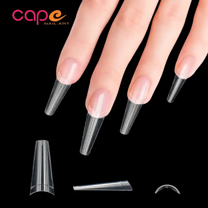 Buy Press-on Nail Tips Coffin Shape Manufacturer Stiletto Coffin Nail Tips  With Stone Shiny Artificial Fingernails Nail Tips from Jinhua Fashion Art  Nail Factory, China | Tradewheel.com