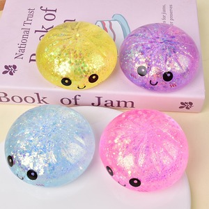 Soft Promotional Mystery Giant <b>Glitter</b> Dumpling Squishy Toy Rainbow Dumplings Stress Ball Jumbo Dumpling Squishy Set Toys - Product Image 2