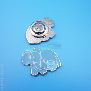 Cute <b>Elephant</b> Badge Cartoon Animal Shape Magnetic Alloy Buckle Type Advertising <b>Gift</b> Promotional Item Bright Nickel HZ6868576 - Product Image 3