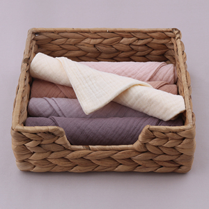 1 takım katı Jersey % 100% organik pamuk oft Muslin kumaş kundak battaniyesi örme bebek battaniyeleri erkek ve kız için - Product Image 5