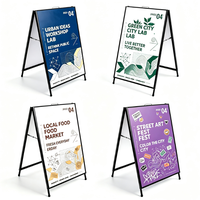 Support de signalisation pliable écologique imprimé, disponible en plusieurs tailles, pour affichage publicitaire avec logo personnalisé