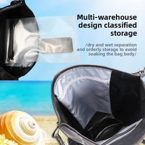 Splicing Coated Backpack Waterproof Portable PVC Sports <b>Storage</b> Pack Equipment Bag Floating Hiking Backpack Sack - Product Image 6