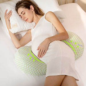 Almohada de Soporte para Embarazo Multifuncional Portátil de Algodón, Forma Triangular para Mujeres Embarazadas, Uso para Masajes Corporales, Apoyo Lateral y para Dormir de Lado - Product Image 4