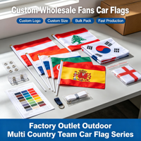 Fabrikverkauf Outdoor Österreich Libanon Korea Aserbaidschan Spanien Wales England Fans England Team Autoflagge Kundenspezifischer Großhandel