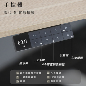 Electric Height Adjustable Desk Leg Dual Motor 960-1500mm White Metal Frame Office <b>Computer</b> Desk Bracket - Product Image 5