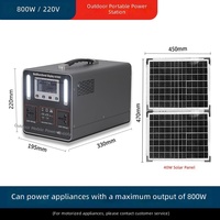 300W Çok Fonksiyonlu Taşınabilir Güç İstasyonu Güneş Enerjili Jeneratör LiFePO4 Pil Kamp Karavan Ev Acil Durum AC USB