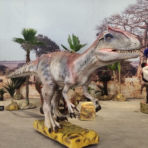 Dinosauro dilofosauro a grandezza naturale nuovo mondo di dinosauri telecomando per parco a tema - Product Image 3