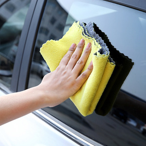 Serviette de lavage de voiture en polaire corail, 30x30 cm, épaisse et absorbante, pour le nettoyage de l'intérieur de la voiture - Product Image 2