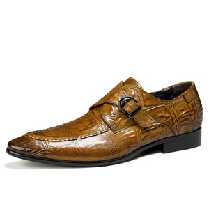 S0068X Nouvelles Chaussures Oxford Homme en Cuir Véritable de Vachette, Style Gentleman, Bout Fermé, Motif Camouflage, Légères et Tendance pour l'Automne, à Enfiler - Product Image 5