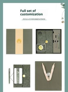 Promotional Luxury Business Gifts Box Set A5 Notebook USB Flash Drive Pen Set Customized Color Logo Embossed Modern Office - Product Image 6