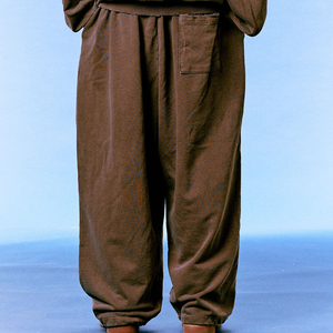 Low MOQ Custom Schwergewicht Fleece Baumwolle Reiß verschluss Tasche Kordel zug Taille Übergröße Grau Stein Säure Wash Jogger Männer Jogging hose - Product Image 3