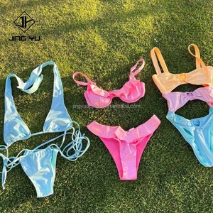 Trajes de Baño de Diseño Más Reciente de 2024, Fabricación de Trajes de Baño Personalizados, Trajes de Baño Brillantes de Alta Calidad Reciclados para Mujer, Bikinis - Product Image 4
