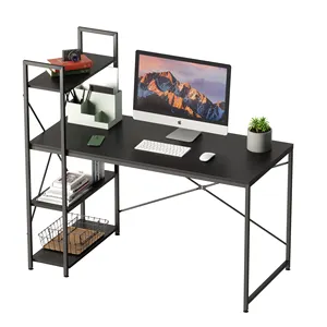 Bestier Writing Desk PC Laptop Table With 4 Tier Shelves for Home Office Easy Assembly Work Table for Office Computer Desk