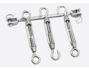 304 Aço Inoxidável <span class=keywords><strong>Rigging</strong></span> Parafuso Us Tipo Drop Forged <span class=keywords><strong>Turnbuckles</strong></span> com Mandíbula e Mandíbula 3/8 Wire Rope Tensão Tensor com Bloqueio Porca - Product Image 2