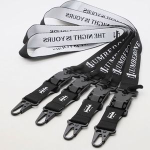 High Quality Custom Jacquard Weave Keychain <b>Lanyards</b> Woven Neck Strap Quick Release Buckle Heavy Duty <b>Lanyard</b> - Product Image 1
