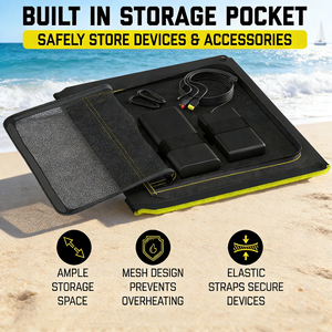 Alecter <b>Solar</b> Pro Grade 60W <b>Foldable</b> Waterproof <b>Solar</b> <b>Panel</b> Built-in Kickstands 21% Efficiency Black-Reliable Energy for Camping - Product Image 6