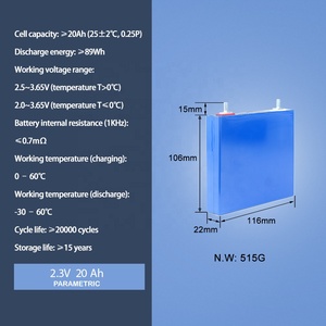 Batería SCIB LTO <span class=keywords><strong>2</strong></span>.4v <span class=keywords><strong>2</strong></span>.<span class=keywords><strong>9Ah</strong></span> 20Ah, Batería Prismática Recargable de Titanato de Litio 20C para Coche de Carreras de <span class=keywords><strong>12v</strong></span> 3AH, Vehículos Eléctricos y Energía Solar - Product Image 3