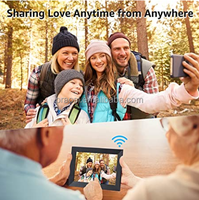 Pro Bingkai Foto Digital 10 ", Bingkai Foto Digital WiFi Layar Sentuh HD 16GB Penyimpanan Rotasi Otomatis Mengirim Foto Video Langsung Di Mana Saja Frameo