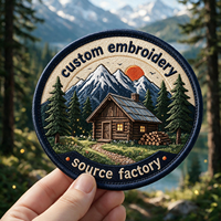 Écusson brodé sur mesure 100 % machine, haute densité, thermocollant ou à coudre pour vêtements
