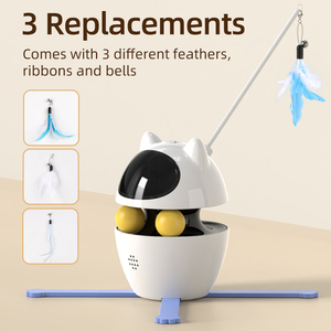 3 en 1 Jouets automatiques pour chats Jouets interactifs intelligents Teasing Pet LED Laser Intérieur Électronique Pet Cat Teaser Stick Cat Products - Product Image 4