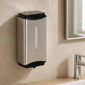 Distributeur automatique de savon mural CF Wholesale <span class=keywords><strong>avec</strong></span> capteur, <span class=keywords><strong>en</strong></span> acier brossé, sans contact, rechargeable - Product Image 1
