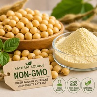 Poudre d'extrait de soja naturelle non-OGM de qualité alimentaire 40% 80% Isoflavones de soja Emballée sous vide en bouteille/fût