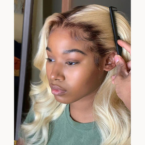 Ad alta Temperatura sintetica premium wig27/613 # colore di evidenziazione parrucca sintetica anteriore del merletto parrucca di capelli In Fibra Sintetica per cosplay - Product Image 2