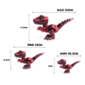 Vashine Dinosauro Tirannosauro Rex Stampato in 3D, Giocattolo Decorativo, Action Figure Animale con Articolazioni Mobili, Dinosauro Flessibile in Cristallo - Product Image 2