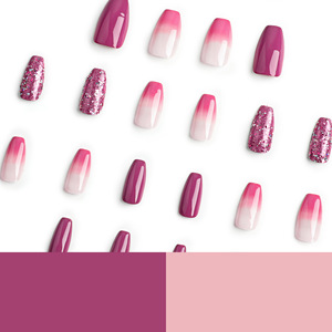 <span class=keywords><strong>Faux</strong></span> <span class=keywords><strong>ongles</strong></span> violets en gros, dégradé rose-violet <span class=keywords><strong>avec</strong></span> paillettes, capsules d'<span class=keywords><strong>ongles</strong></span> courtes, prêts à l'emploi, pour nail art, <span class=keywords><strong>avec</strong></span> emballage en boîtes - Product Image 4