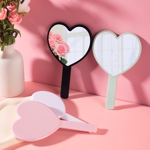 Zonyin Wholesale Customized Logo Single-Sided Portable Handheld Makeup <strong>Mirror</strong> <strong>Plastic</strong> Heart-Shaped Cosmetic <strong>Mirror</strong> Personalized - Product Image 5