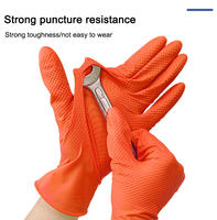 Gants en nitrile Orange Diamond Grip 8g, vinyle et nitrile, petits gants, 1000 pièces par sac