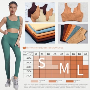 Combinaison de yoga respirante en tricot sans couture pour femmes, bretelles convertibles solides, taille haute, soutien-gorge de sport à l'avant, pantalon de course - Product Image 2