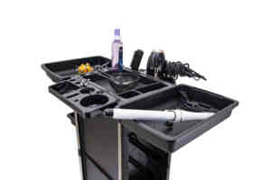 Salon de coiffure salon de coiffure chariot maniabilité Salon meubles noir plastique barbier chaise Salon meubles chine livraison directe 50 pièces - Product Image 6