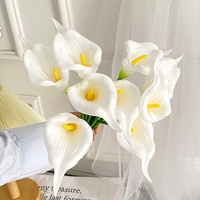 Mini Calla Lily Artificielle pour Mariage, Extérieur, Bouquet à Main, Décoration Florale Maison, Art Floral, Vente en Gros, Injection